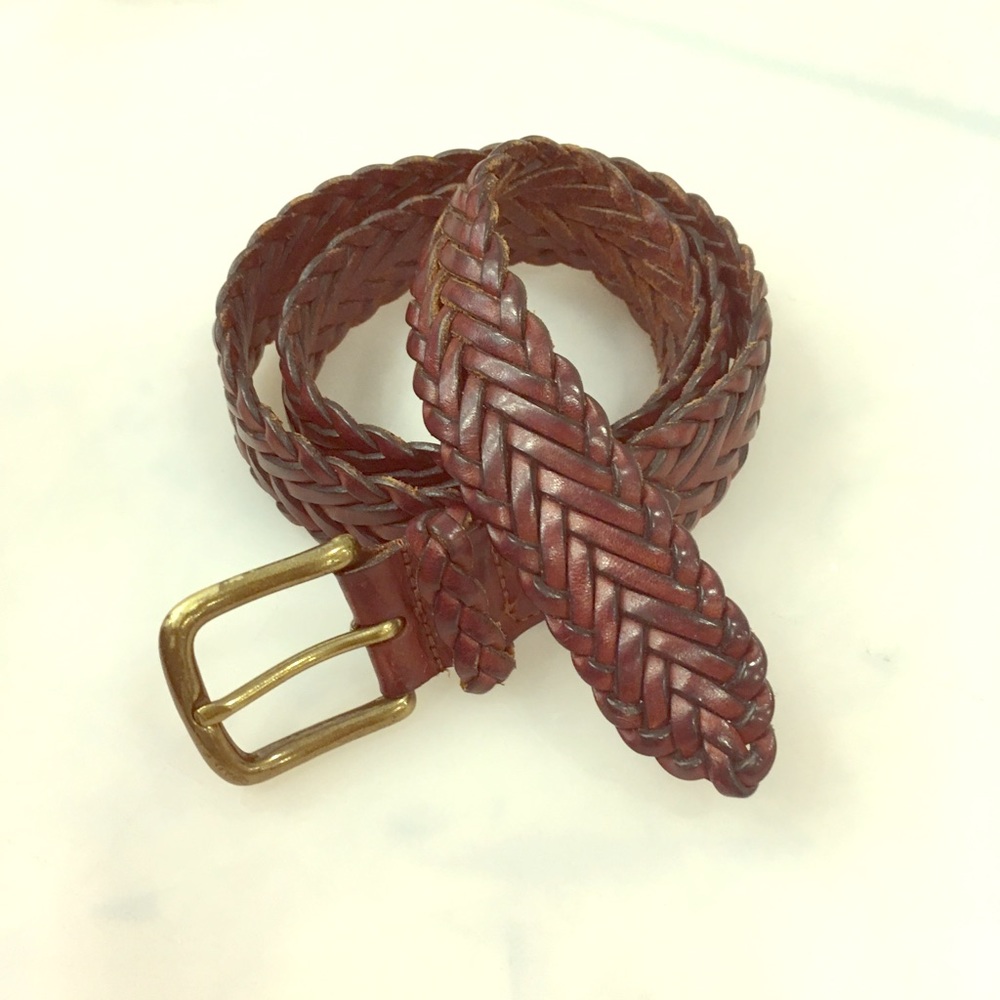 L.L. Bean, Braided Leather Belt, size 32